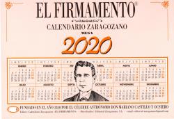 CALENDARIO ZARAGOZANO 2020. (VERDE) EL FIRMAMENTO (PARA PARED)